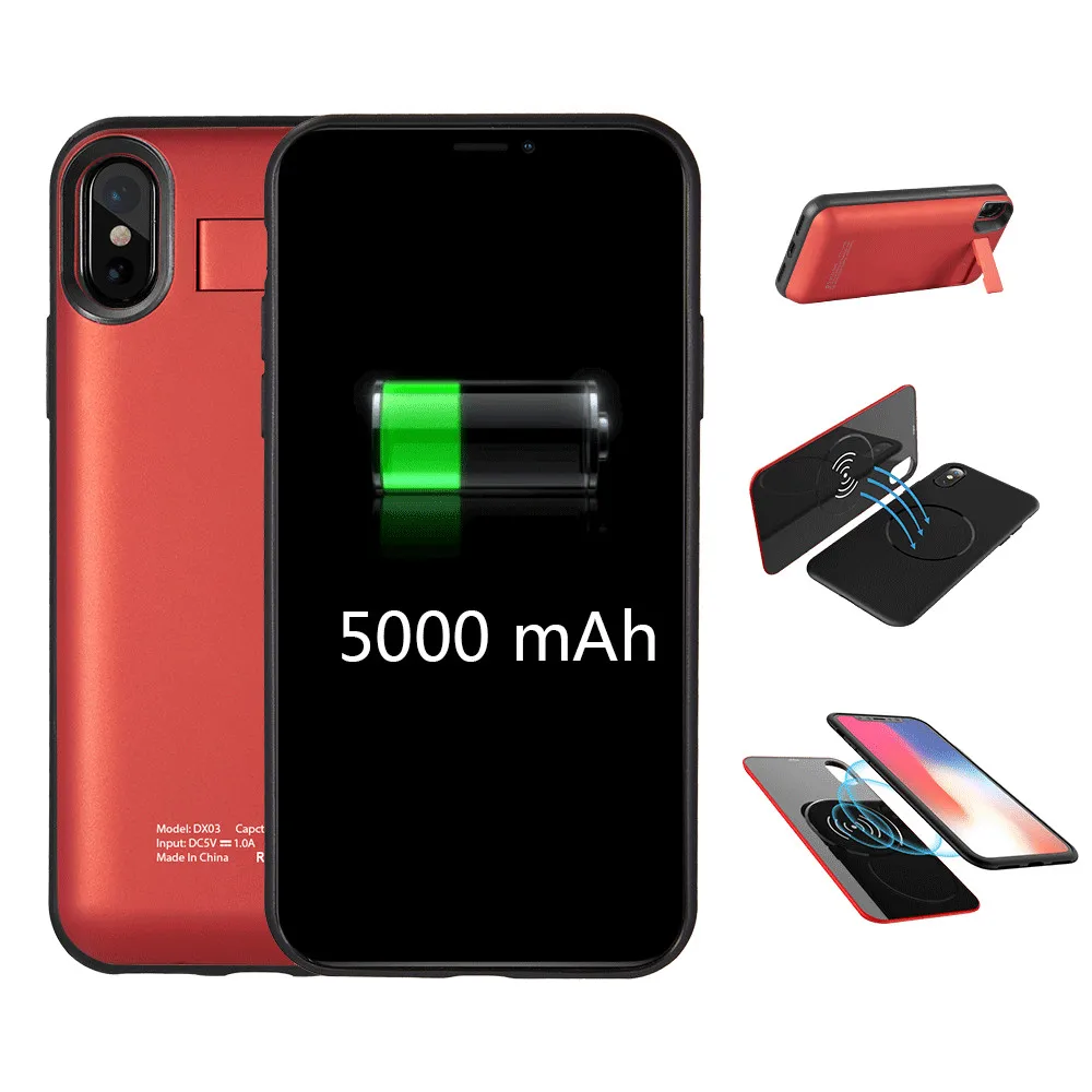 Charger case For Iphone x 5000mah Power Cases For Iphone x portatil battery case with wireless charging power bank9 (1)