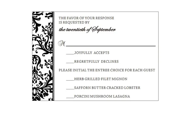 blank rsvp cards