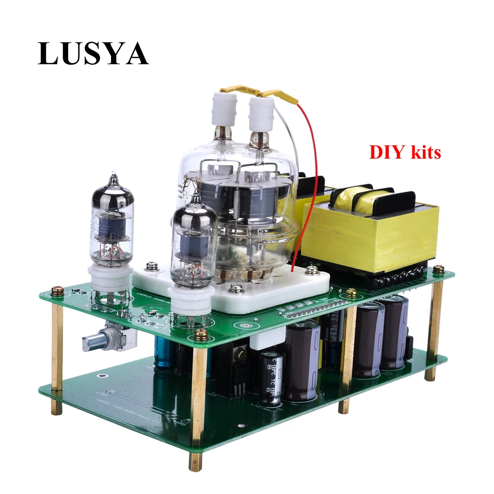 Lusya HiFi Собранный 6J1 + FU32 Однополярный ламповый усилитель аудио Мощность Amp совета 85-264Vac DIY комплекты