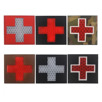 

Reflective Medic Multicolor Cross Rescue IR Chapter Army Badge Tactical