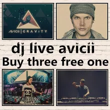 Dj live Avicii electronic music DJ Home decoration Kraft Movie Poster Drawing core Wall sticker