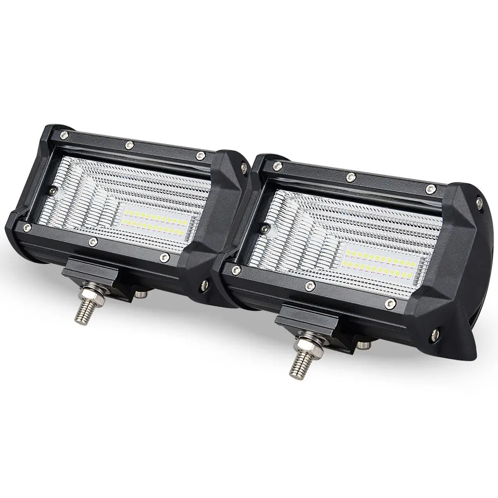 72W Led Work Light Bar 5 Inch 8000lm Flood Light Bar Truck 12V 24V for