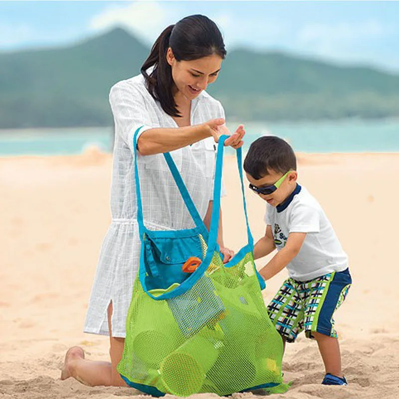 Children Sand beach mesh bag Children Beach Toys Baby Bath Toys Storage