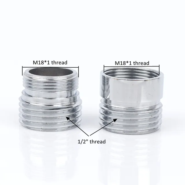 1 Százalék Rozsdamentes Acél Hím 1/2 "Az M18 Szálcsatlakozó A Csaptelepekhez. - Image 2