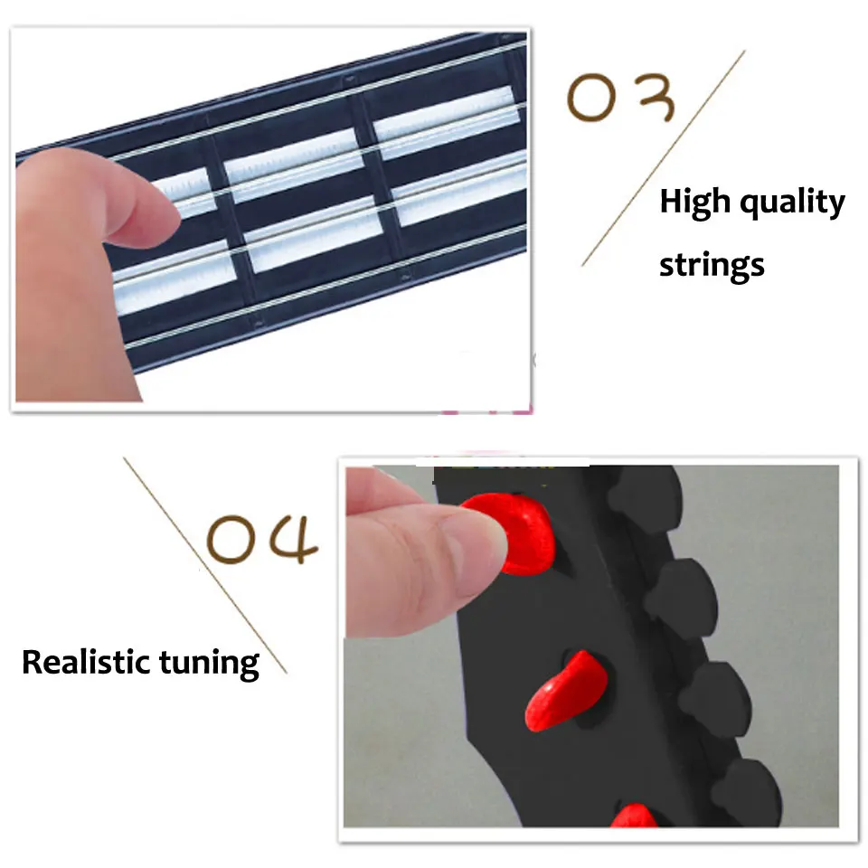 Cordas de Música Educativos para Crianças Hiqh Recomendar Guitarra Elétrica Brinquedo Instrumentos Musicais Juguetes Ano Novo Presente Aniversário 4 6 Brinquedos e hobbies