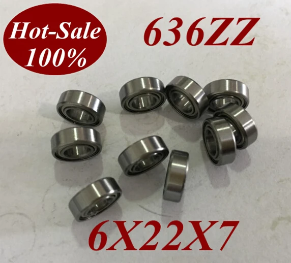 

5pcs Low noisy 636 ZZ 636ZZ 636Z 636-ZZ 6X22X7 MM Deep groove ball bearing micro miniature small bearing motor bearing