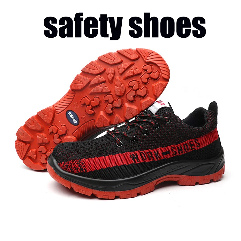 

Men's indestructible Safety shoes for men Lightweight shoes Steel Toe Cap Work Shoes women Breathable man sneaker Anti-smashing