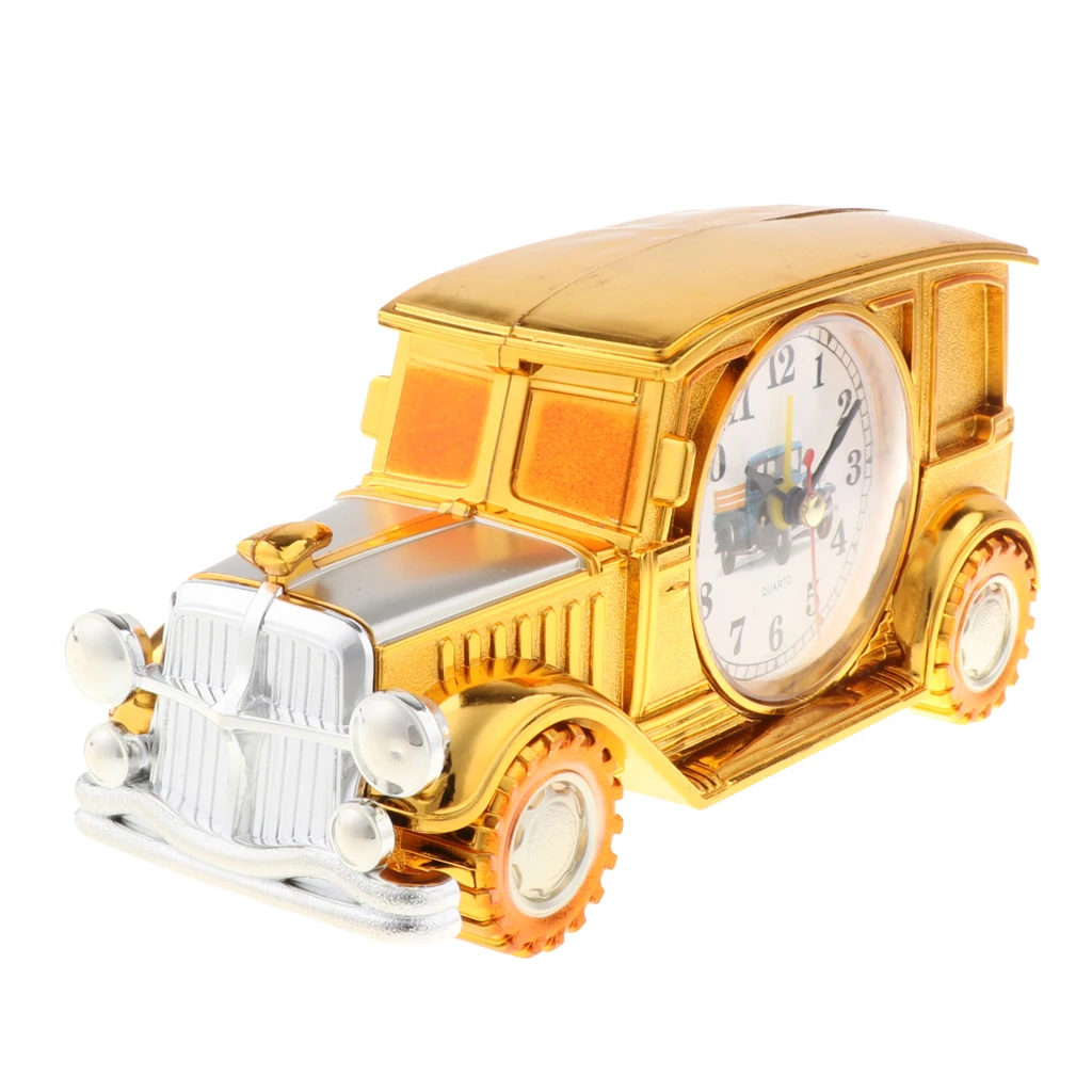 Cute Watch Shape Car Kids Toy Alarm Clocks Desk Table Clocks Educational Clock Toy For Children Decoration For Living Room