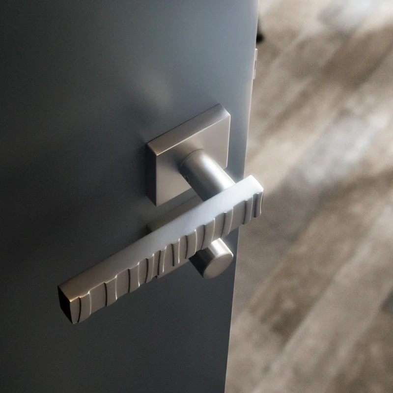 Новый дверной рычаг с ручкой замок ключом интерьер Минималистичная квадратная