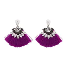 JURAN веревочные окантовочные серьги для женщин Новинка Горячая Простой Кристалл Макси Бохо большие pendientes серьги-гвоздики с кисточкой ювелирные изделия brincos