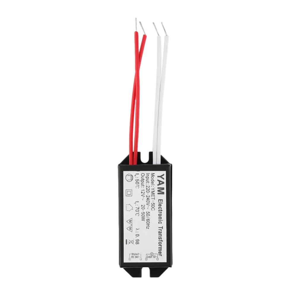 1Pc AC 220V to 12V short-circuit protection Halogen Lamp Electronic Transformer Power Supply LED Driver