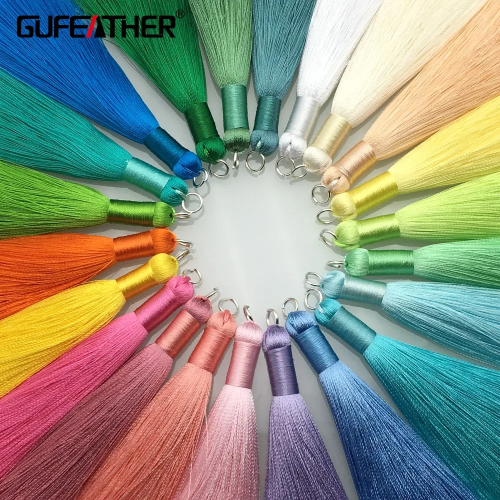 Шелковая кисточка GUFEATHER L63/8 см аксессуары для ювелирных изделий самостоятельного