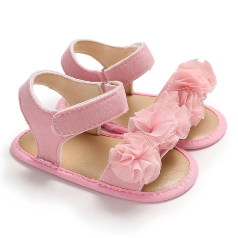 Детские сандалии для маленьких девочек; обувь для прогулок с цветочным узором; модные сандалии для девочек; милые сандалии для малыша для девочек - Цвет: P