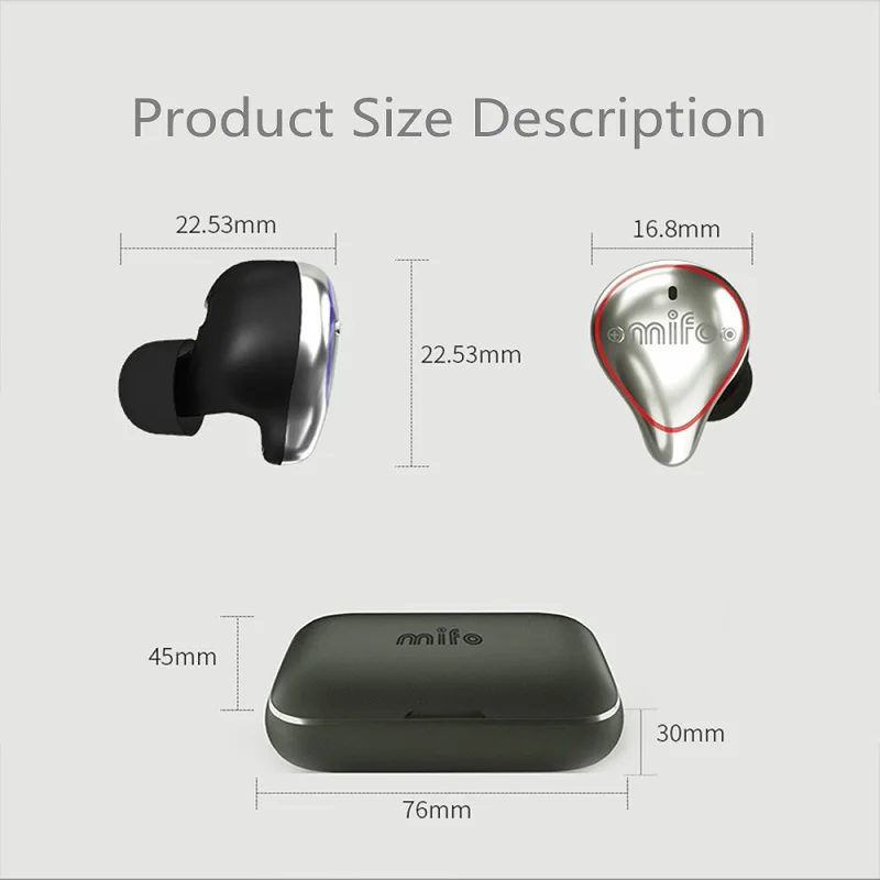 Mifo o5 pro TWS Bluetooth Wireless Earbuds Balanced Bluetooth Earphone Sport Hifi Stereo Sound Earphones fone de ouvido earbuds