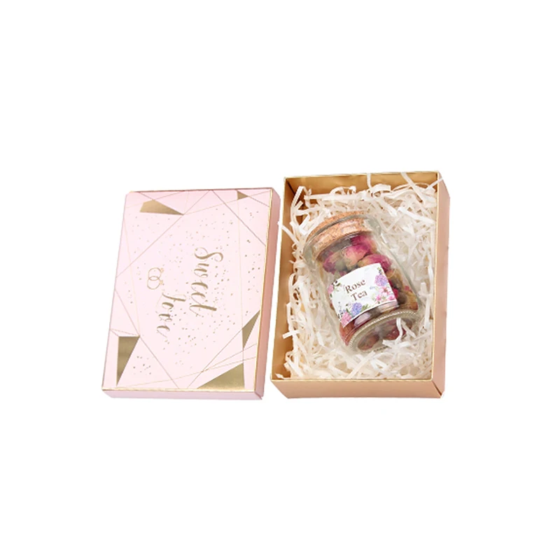 

20pcs Gift Paper Box Birthday Wedding Valentine's Day Party Paper Box With Ribbon Gold Leaf Decor Candy Sweet Love Gift Boxs