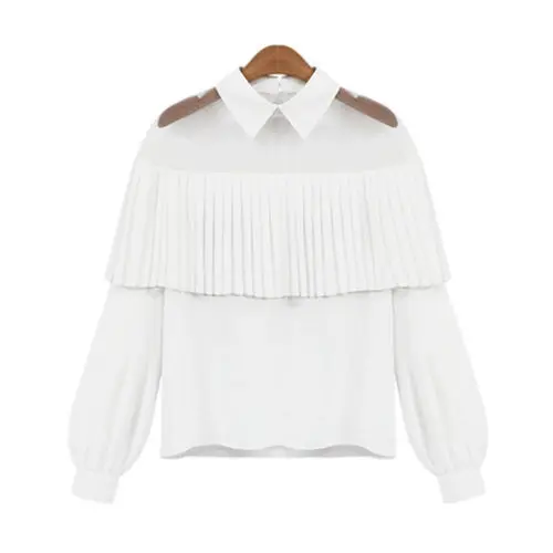 

2018 New Fashion Women's Summer Long Sleeve Lace Casual Blouse Loose Cotton Tops Shirt Outwear