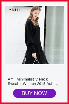Amii минималистский для женщин осень 2019 г. свитер Chic водолазка Новый асимметричный женский пуловеры для свитеры