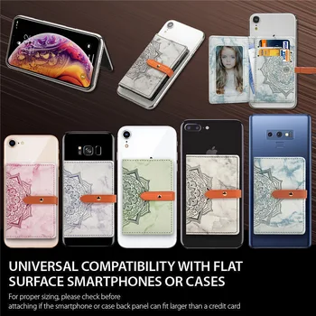 

Datura Flower Universal Back Phone Card Slot 3M Sticker Leather Phone Stick On Wallet Cash ID Credit Card Holder For XS MAX P30