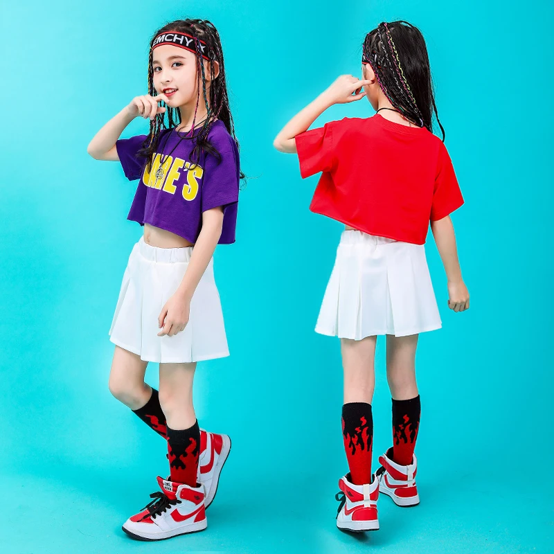 Summer baby girls clothing set Cotton cheerleader costume kids hip hop dance costumes kids toddler girl clothes 130 140 150 160 (18)