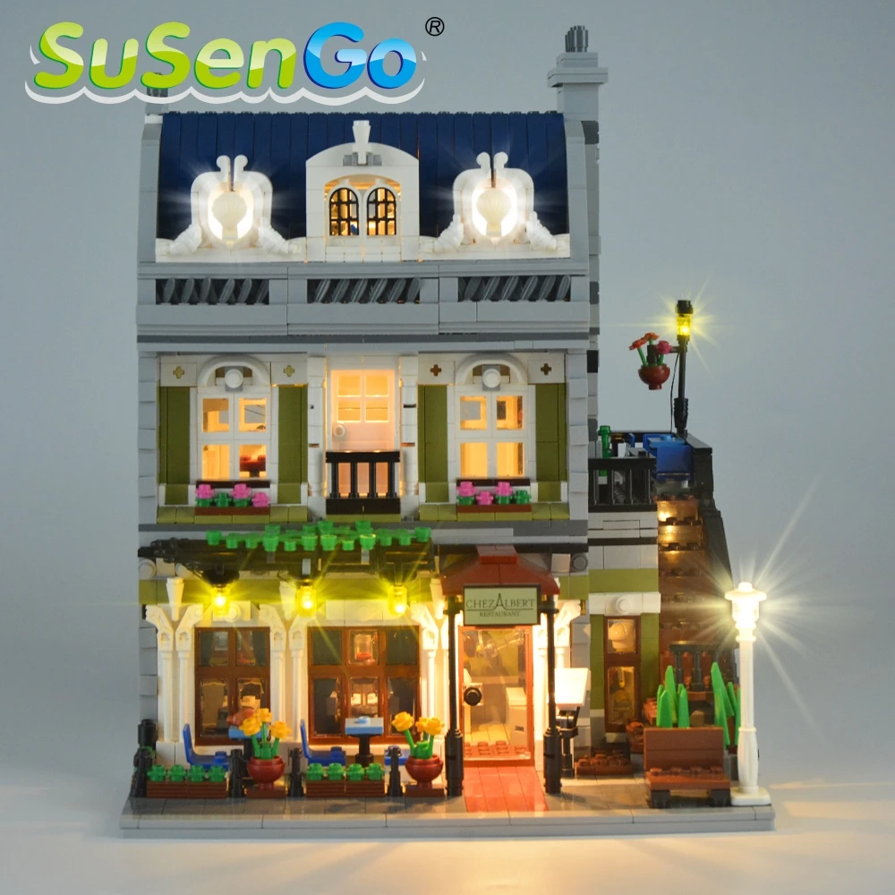 

SuSenGo LED Light Set For Creator Street Parisian Restaurant Lighting Set 10243