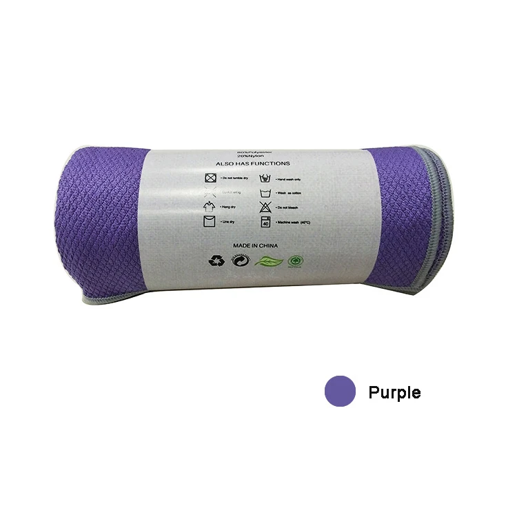 65*186 см микрофибра аэробное полотенце для йоги горячая Йога двухсторонний нескользящий коврик полотенце s Спорт тренажерный зал упражнения пилатес тренировки одеяла - Цвет: Фиолетовый