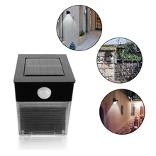 Наружное украшение авто вкл/выкл Датчик движения водонепроницаемый светодиодный с солнечной батареей настенный светильник для двора сада патио путь подсветка лестницы