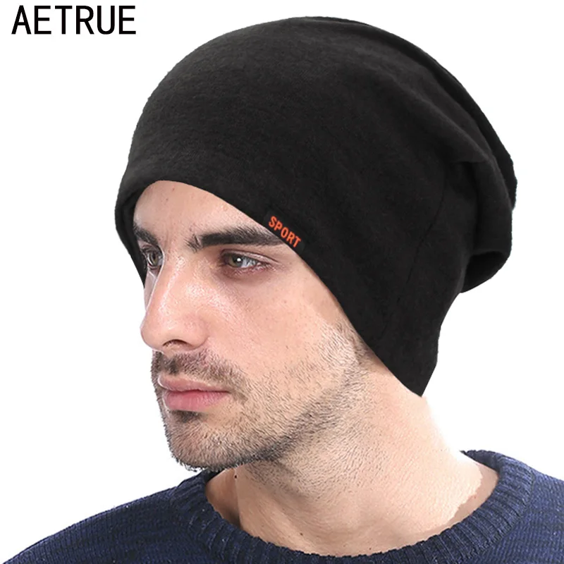 

AETRUE Skullies Beanies Scarf Men Knitted Hat Women Winter Hats For Men Bonnet Solid Male Mask Balaclava Ring Caps Beanie Hat