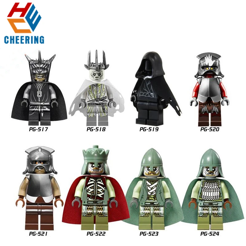 

20Pcs Wholesales Building Blocks The Lord of the Rings RingWraith King Mordor Uruk Figures Bricks Model Toys for Children PG8036