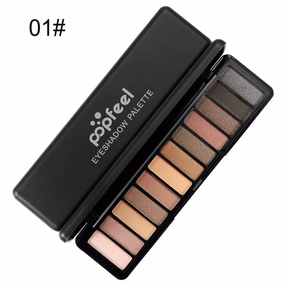 

POPFEEL 12 colors Eye shadow Palette Matte + Shimmer Cosmetics Highly Pigmented Professional Makeup Must-have new