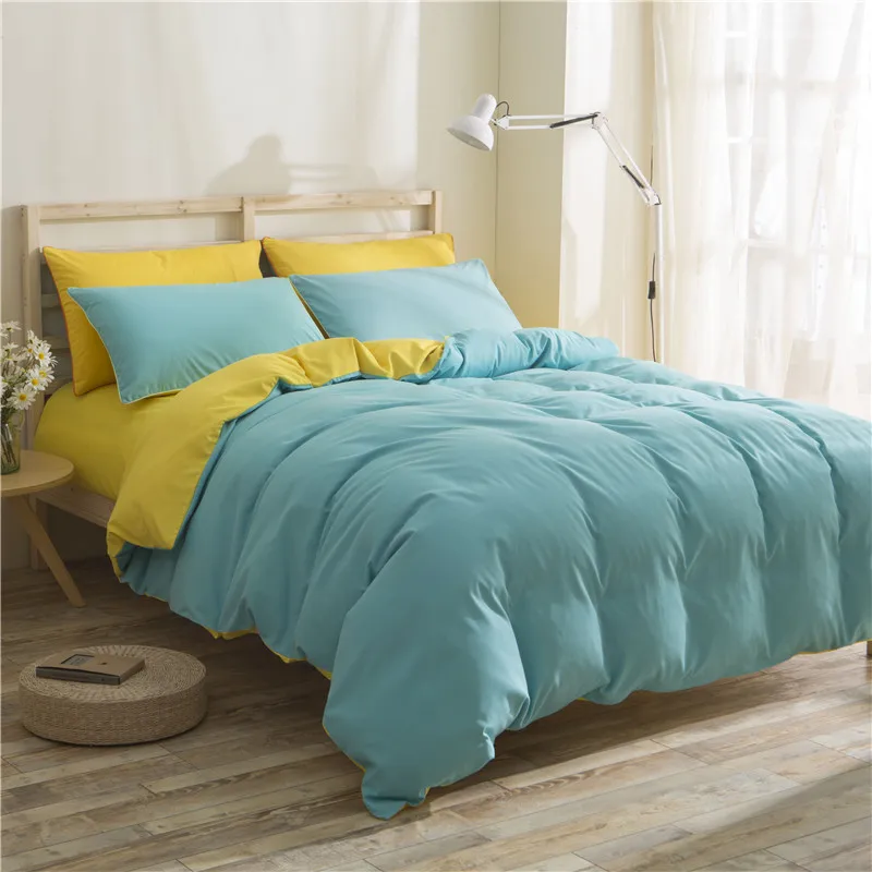 

Light Green Solid Color Bedding Set 4Pcs Family Set Include Bed Sheet Duvet Cover Pillowcase Boy Room Decoration Bedspread Soft
