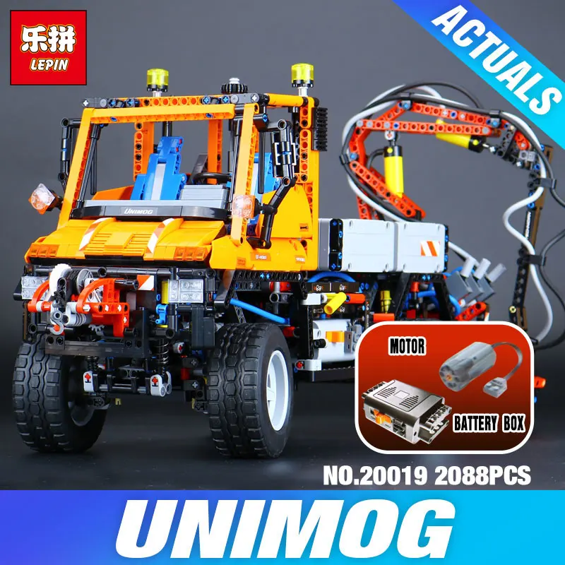 

LEPIN 20019 2088Pcs Technic 8110 Truck Unimog U400 Model Building Blocks Funny Bricks DIY Kid's Toys as Children Birthday Gifts