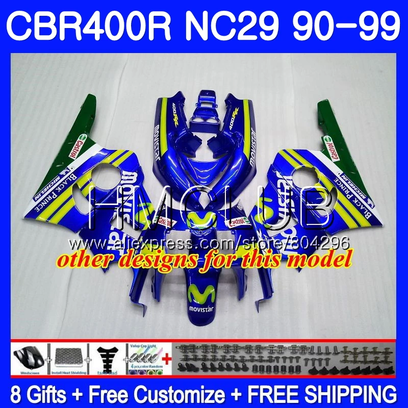 NC29 для HONDA CBR 400RR 400 RR CBR400RR 94 95 96 97 98 99 Repsol синий 90HM22 CBR400 RR 1994 1995 1996 1997 1998 1999 обтекателя