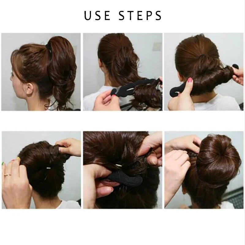 M Mism Women Magic Bun Flower Hair Disk Easy Hair Bun Maker Donut