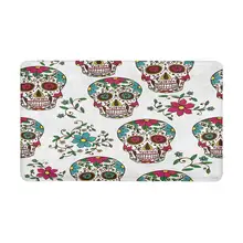 Sugar Skull внутренний входной коврик нескользящий, дверной половик ковер домашний декор
