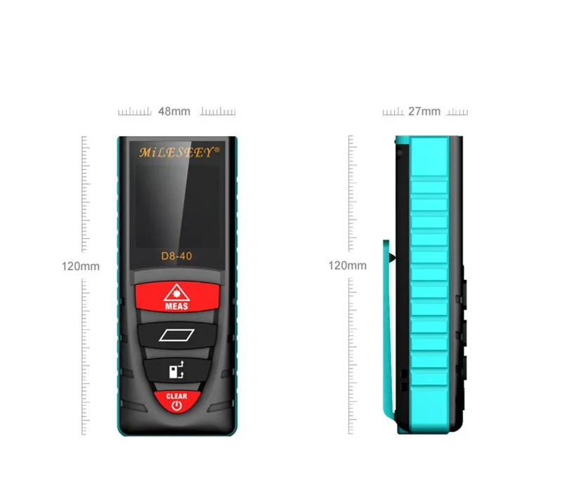 

Mileseey laser afstand meter D8 40 m laser-afstandsmeter laser maatregel telemetro laser afstandsmeter diastimeter Blauw