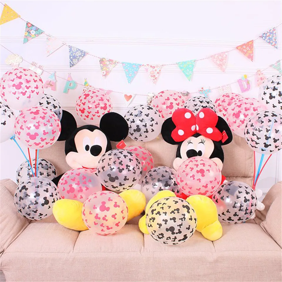 

20pcs/lot 12inch unicorn party mickey mouse balloons globos transparentes happy birthday balloon wedding party supplies globos