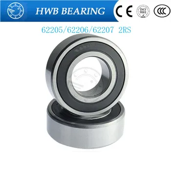 

1PCS Free Shipping Special bearings 62205 2RS 62206 2RS 62207 2RS Double Shielded Deep Ball Bearings Large breadth