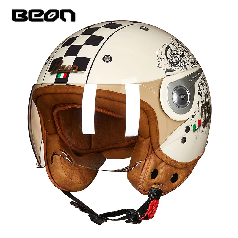 BEON, Ретро стиль, внедорожный, для мотокросса, для мужчин, feminino, мотоциклетный шлем, vespa casco capacete, с открытым лицом, capacetes, motociclistas B110A - Цвет: 11