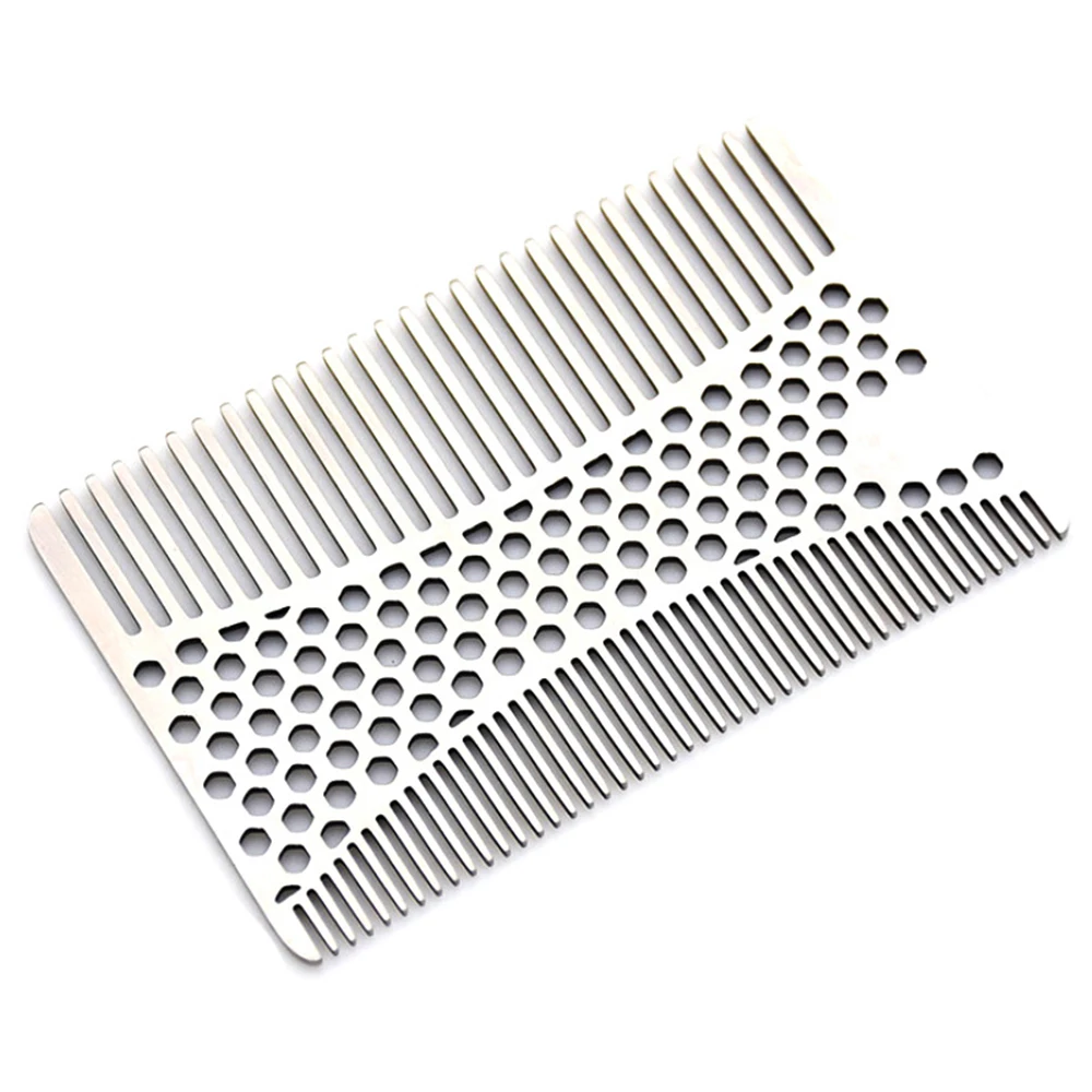 Stainless Steel Mustache Beard Comb For Men's Facial Hair Shaving Mini