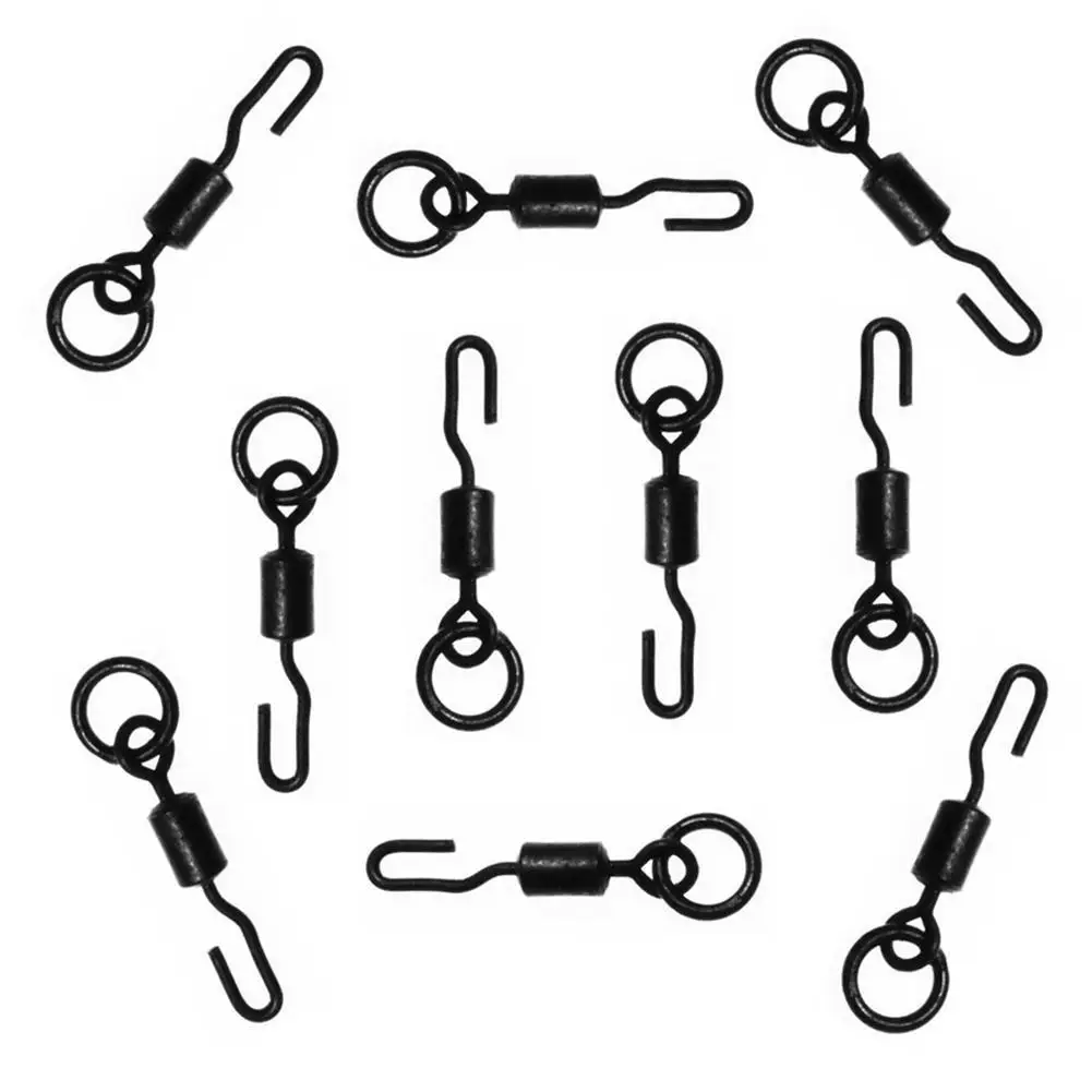 

10 pcs Terminal Tackle Carp Fishing Luya Fishing Connection Ring Connector Carp Tackle Quick Change Swivels