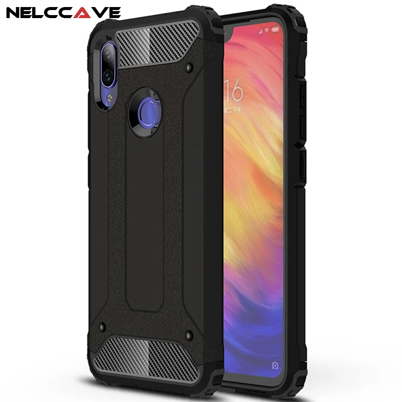 

Luxury Rugged Dual Layer Armor Back Case For Xiaomi Redmi Note 7 7 Pro Phone Case Heavy Duty Shockproof Hard PC + TPU Full Cover