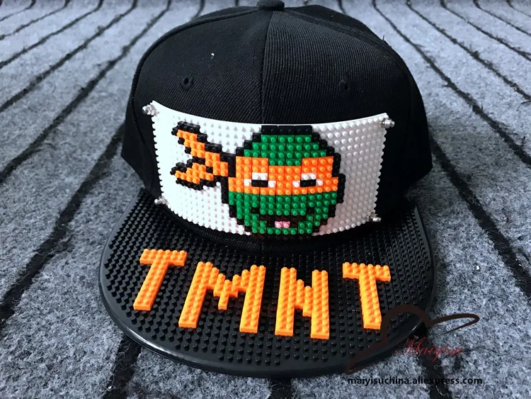 Новая бейсболка TMNT с мозаичным блоком, бейсболка в стиле хип-хоп, Snapback, DIY, Классические кепки для мужчин и женщин, шапка