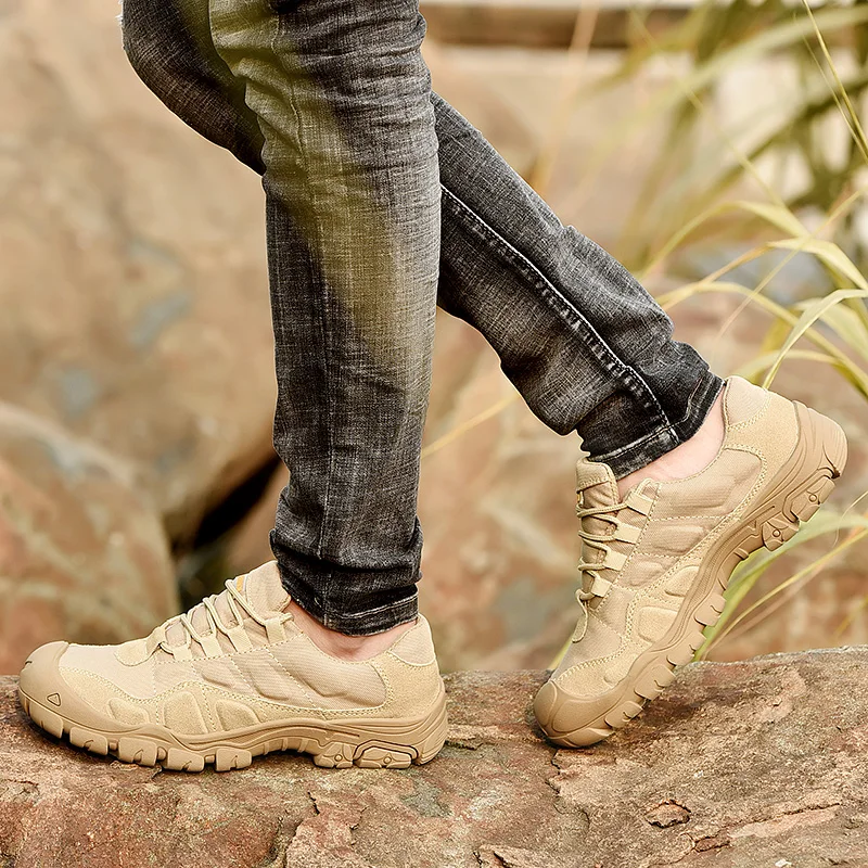 TKN Мужская походная обувь; водонепроницаемые дышащие тактические армейские сапоги; спортивные кроссовки для пустыни; нескользящие треккинговые ботинки
