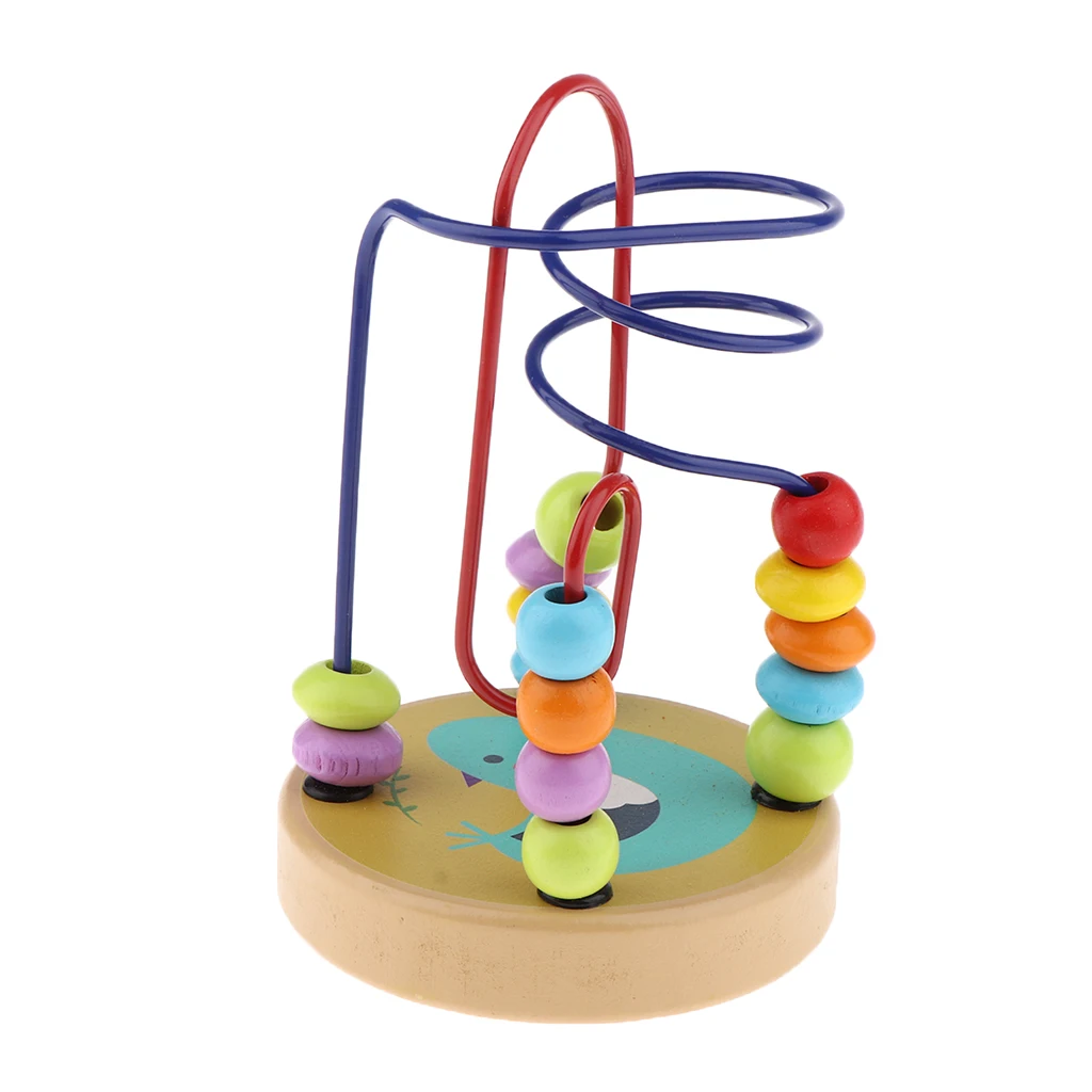 Baby Counting Circle Bead Abacus Toddlers Classic Wooden Beads Maze Roller Coaster Early Educational Toys Gift