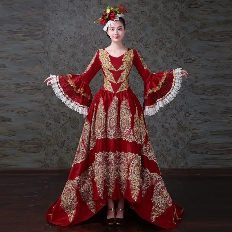 18-й век Викторианский готический Игра престолов рождественское праздничное платье историческая реконструкция одежда