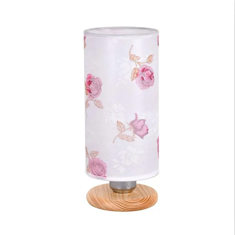

Wooden Key Switch Table Lamp Lamparas De Mesa Desk Lamp Linen lampshade Lighting Decorative Night Light For Living Room