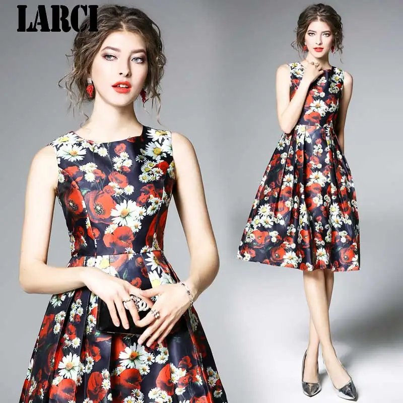 LARCI Лето 2018 г. Мода Новый Vestido для женщин Повседневное пикантные офисные Винтаж