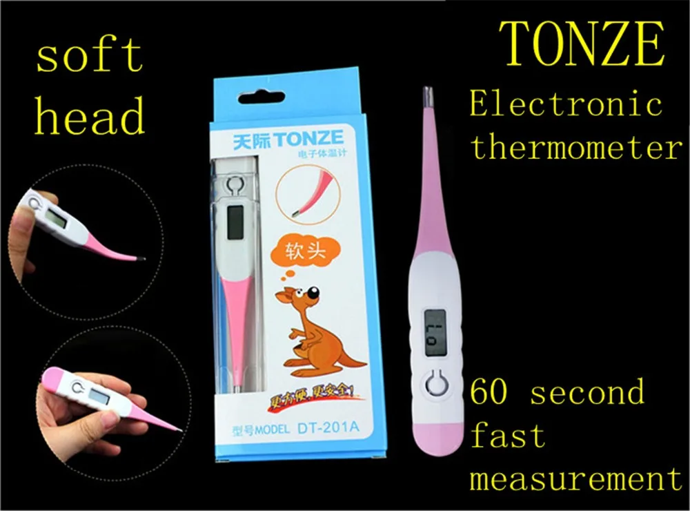 

medical Electronic Thermometer Soft Head Thermometer Waterproof LCD digital Adult Children Baby Mouth Underarm Body Temperature