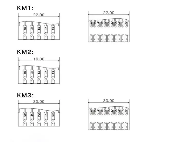 Черный 22 мм x 8 0 9 цифр десятичный/BCD толкатель переключатели KM1|switch|digital switchdigital |
