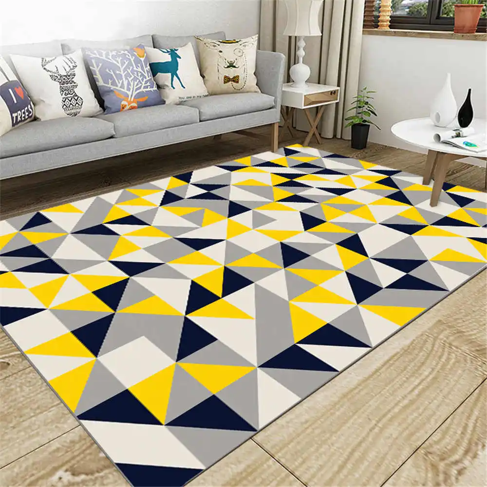 Скандинавские геометрические коврики для гостиной, мягкие Фланелевые домашние Текстильные Ковры для спальни, прямоугольные большие нескользящие ковры - Цвет: No-06